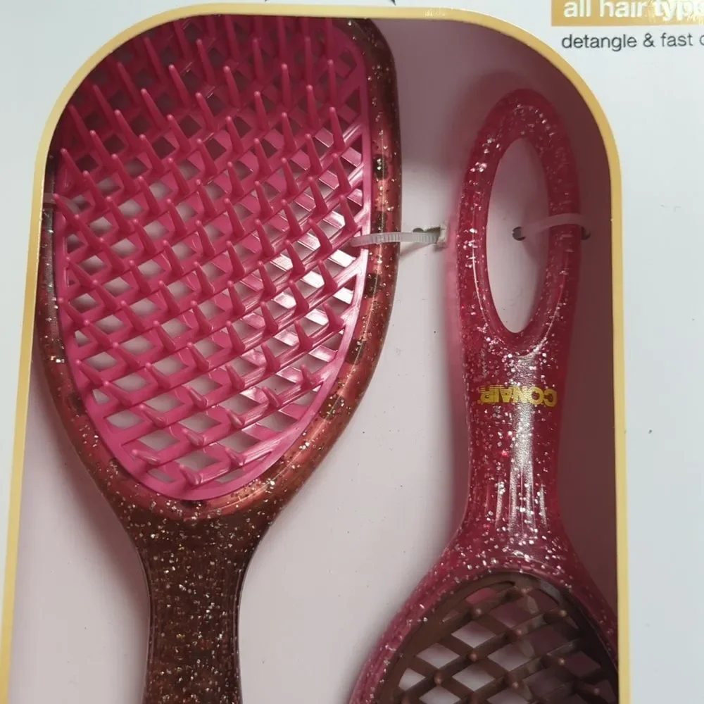 Conair Pink Glitter Hair Brush Set